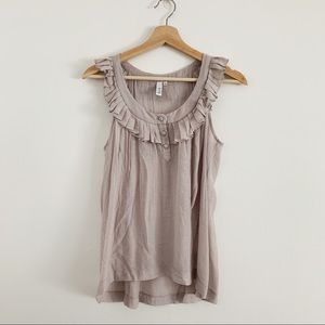 Anthropologie Sine Ruffle Blouse Tank Size Small